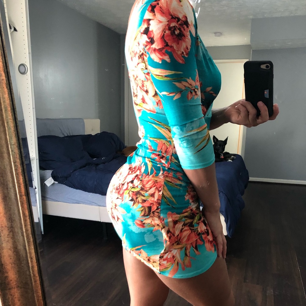 Tropical mini dress